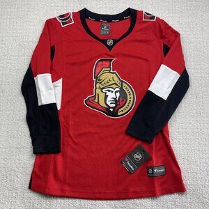 NWT Ottawa Senators Women Sz L Official Red Fanatics Home Breakaway Jersey